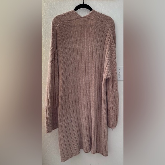 Tan Long Knit Cardigan - Picture 4 of 4